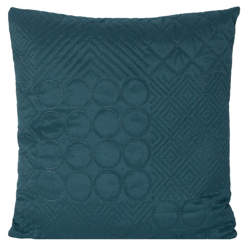 POSZEWKA DEKORACYJNA GEOMETRYCZNA 40X40 TURKUSOWA