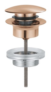 Grohe Zest. odpływowy z korkiem push-open brushed warm sunset 65807DL0