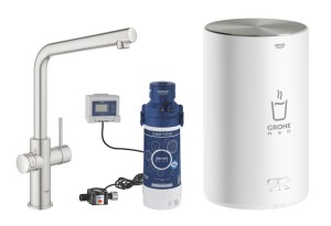 Grohe Red Duo bateria kuchenna M z wrzącą wodą stal nierdzewna 30327DC1