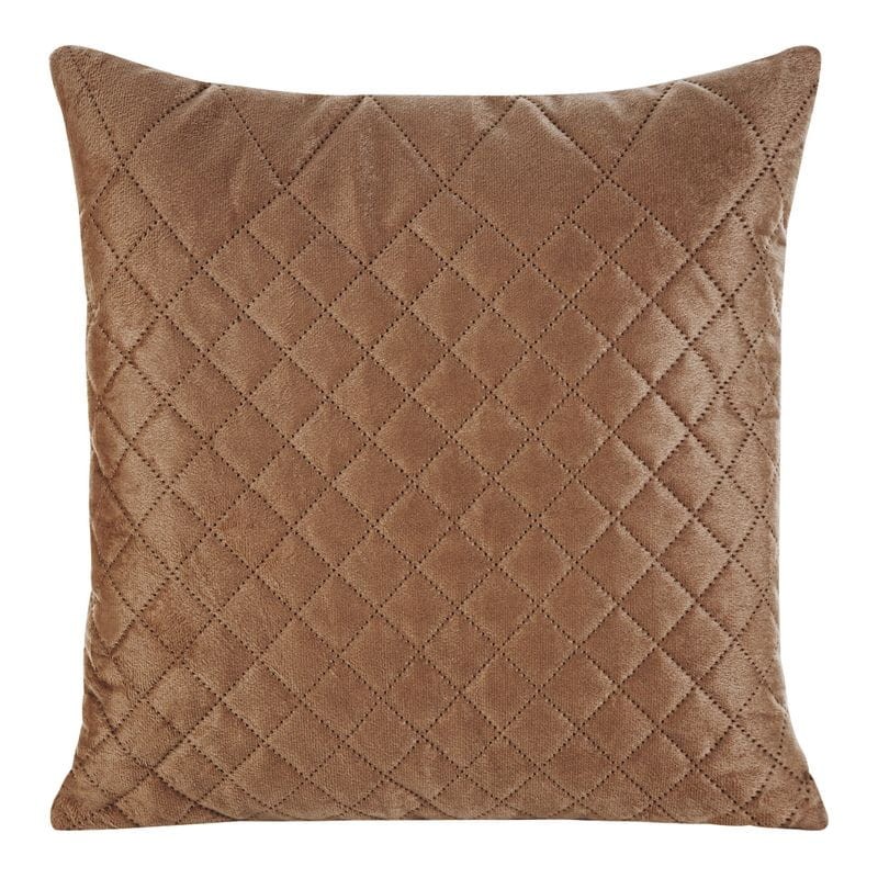 POSZEWKA WELUROWA VELVET PIKOWANA 40X40 CM CEGLANA