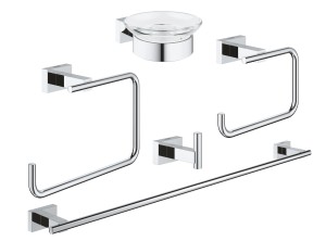 Grohe Essentials Cube zestaw akcesorii 5w1 set chrom 40758001