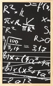 Obraz dekoracyjny w drewnianej ramce MATH 55X33cm