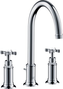 AXOR Montreux 3-otworowa bateria umywalkowa 180 z uchwytami krzyżowymi 16513000