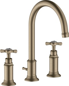 AXOR Montreux 3-otworowa bateria umywalkowa 180 z uchwytami krzyżowymi 16513820