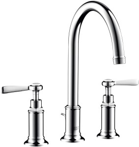 AXOR Montreux 3-otworowa bateria umywalkowa 180 z uchwytami 16514000