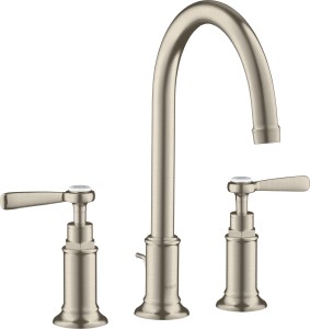 AXOR Montreux 3-otworowa bateria umywalkowa 180 z uchwytami 16514820