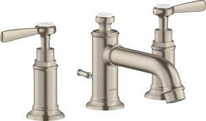 AXOR Montreux 3-otworowa bateria umywalkowa z uchwytami i odpływem 16535820