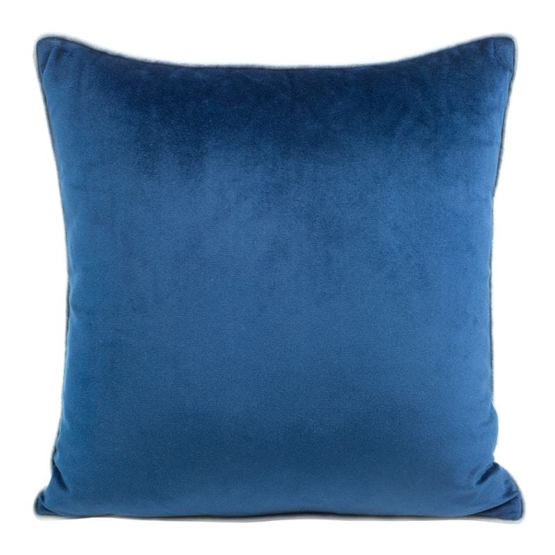 POSZEWKA Z WYPUSTKĄ WELUR VELVET 40X40 GRANATOWA