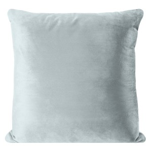 GŁADKA POSZEWKA WELUR VELVET 40X40 CM SREBRNA
