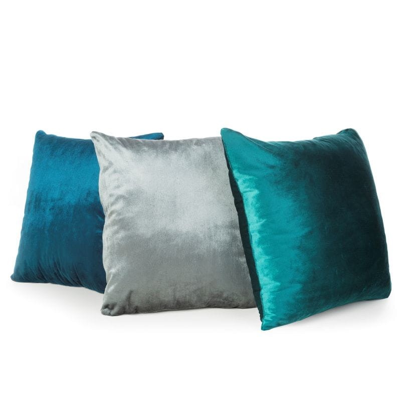 GŁADKA POSZEWKA WELUR VELVET 40X40 CM SREBRNA