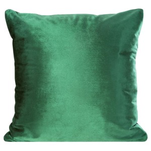 GŁADKA POSZEWKA WELUR VELVET 40X40CM CIEMNOZIELONA