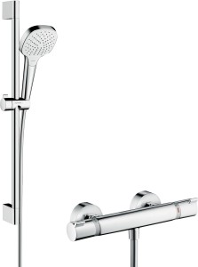 Hansgrohe Croma Select E System prysznicowy z drążkiem 65 cm i termostatem 27081400