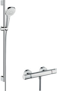 Hansgrohe Croma Select E System prysznicowy z drążkiem 90 cm i termostatem 27082400