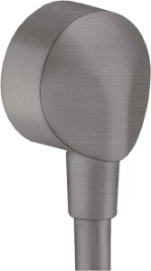 HG FixFit Przyłącze węża E z zaworem zwrotnym, Czarny Chrom Szczotkowany 27454340