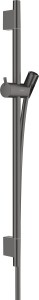Hansgrohe Unica Drążek prysznicowy S Puro 65 cm, wąż Isiflex 160 cm, Czarny Chrom