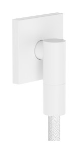 Hansgrohe Przyłącze węża FixFit Fine E z zaworem zwrotnym, Biały Matowy