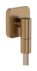 Hansgrohe FixFit Fine Q Przyłącze węża z zaworem zwrotnym, Brąz Szczotkowany