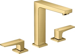 Hansgrohe Metropol 3-otworowa bateria umywalkowa z uchwytami i odpływem 32515990