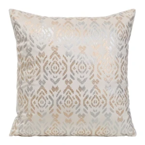 POSZEWKA NADRUK BOHO WELUR VELVET 40X40 KREMOWA