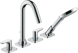 AXOR Citterio M 4-otworowa bateria na brzeg wanny z uchwytami 34444000