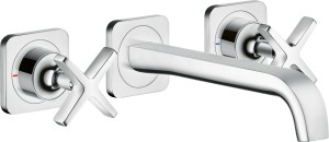 AXOR Citterio E 3-otworowa bateria umywalkowa z rozetami i wylewką 220 mm 36107000