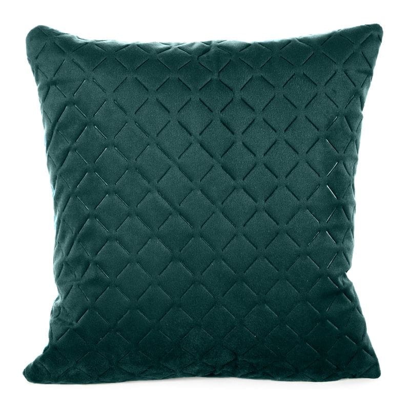 POSZEWKA PIKOWANA WELUR VELVET 40X40 CM TURKUSOWA