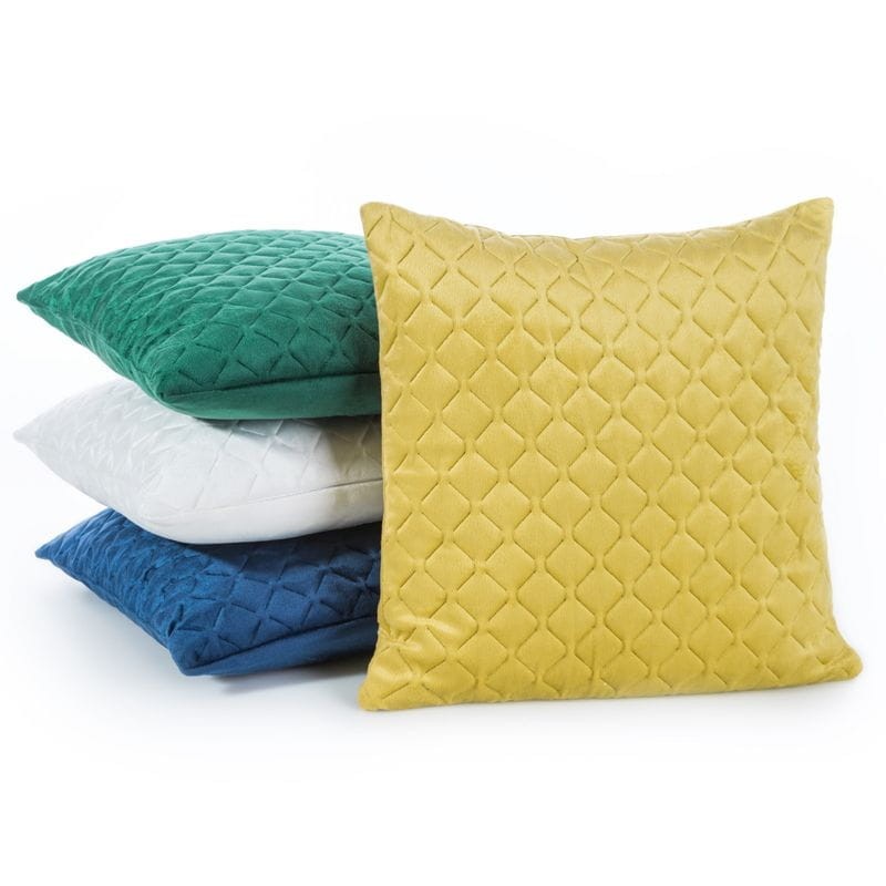 POSZEWKA PIKOWANA WELUR VELVET 40X40 CM TURKUSOWA