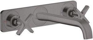 AXOR Citterio E 3-otworowa bateria umywalkowa z płytką i wylewką 220 mm 36115340