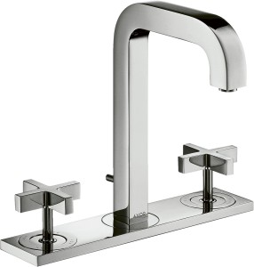 AXOR Citterio 3-otworowa bateria umywalkowa 170 z uchwytami krzyżowymi 39134000