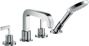AXOR Citterio 4-otworowa bateria na brzeg wanny z uchwytami jednoramiennymi 39446000