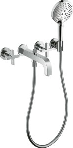 AXOR Citterio 3-otworowa bateria wannowa z uchwytami krzyżowymi i rozetami 39447000