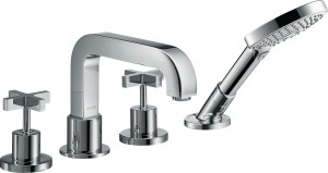 AXOR Citterio 4-otworowa bateria wannowa na cokole z uchwytami krzyżowymi 39453000
