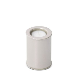 ŚWIECZNIK WYSOKI WALEC OZDOBNY 7X10 CM PERŁOWY