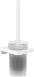 HG AddStoris Szczotka do WC z pojemnikiem, ścienna, Biały Matowy 41752700