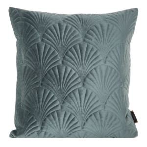 POSZEWKA LIŚCIE PALMY WELUR VELVET 45X45 MIĘTOWA