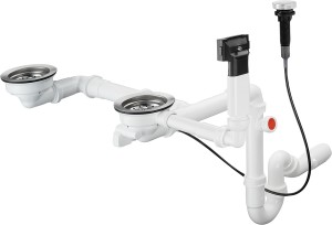 Hansgrohe D17-11 Automatyczny odpływ z przelewem do podwójnej komory 43938000