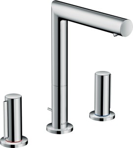 AXOR Uno 3-otworowa bateria umywalkowa 200 z uchwytami Zero 45133000
