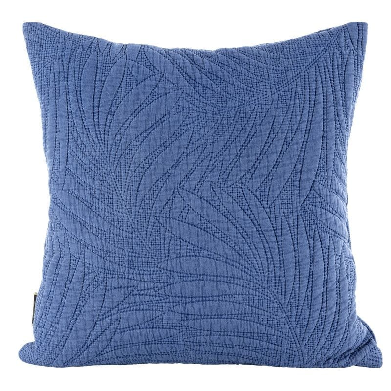 POSZEWKA PIKOWANA PALMY MIKROFIBRA 45X45 NIEBIESKA