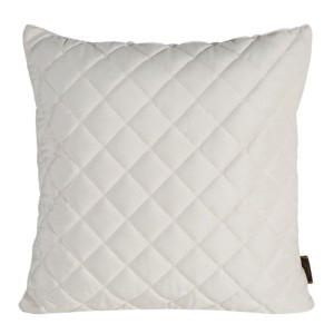 POSZEWKA PIKOWANA WELUR VELVET 45X45 CM KREMOWA