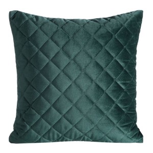POSZEWKA PIKOWANA WELUR VELVET 45X45 CM ZIELONA