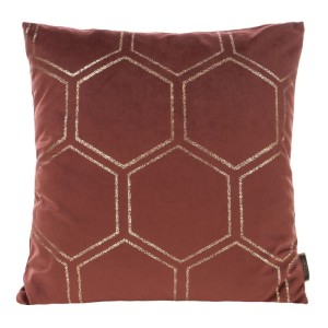 POSZEWKA PLASTRY MIODU WELUR VELVET 45X45 BORDOWA