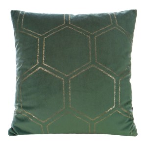 POSZEWKA PLASTRY MIODU WELUR VELVET 45X45 ZIELONA