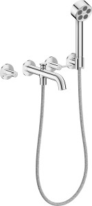 AXOR One 3-otworowa bateria wannowa z uchwytami i zestawem prysznicowym 48444000