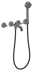 AXOR One 3-otworowa bateria wannowa z uchwytami i zestawem prysznicowym 48444340
