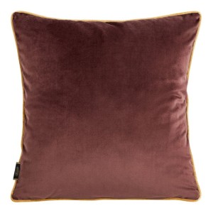 Poszewka Velvet 45x45 cm Bordowa z dekoracyjną lamówką, 260 GSM