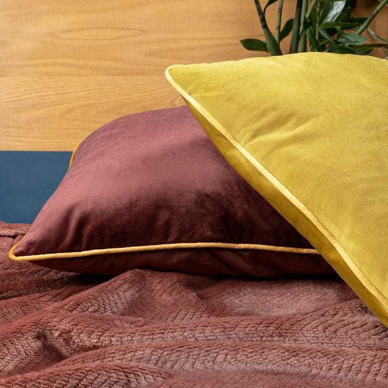 POSZEWKA WELUR VELVET 45X45 CM BORDOWA