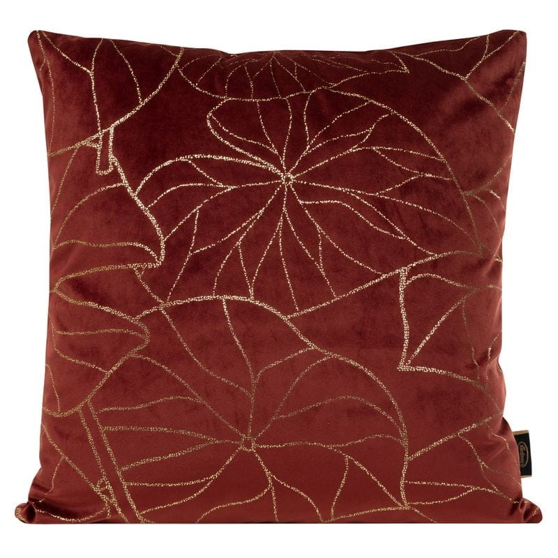 POSZEWKA WELUR VELVET WZÓR 45X45 CM CEGLANA