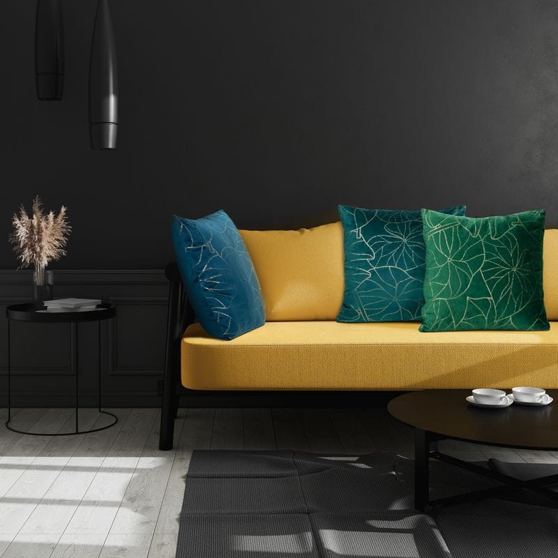 POSZEWKA WELUR VELVET WZÓR 45X45 CM MIĘTOWA