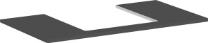 Hansgrohe Xelu Q Blat 980/550 z wycięciem na środku pod umywalkę wpuszczaną 54095910