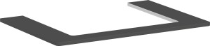 Hansgrohe Xelu Q Blat 780/550 z wycięciem na środku pod umywalkę wpuszczaną 54109910